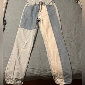 Multi colored mom jeans